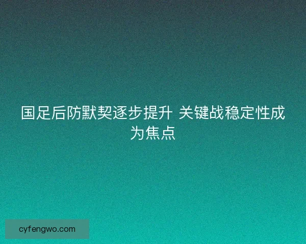 国足后防默契逐步提升 关键战稳定性成为焦点